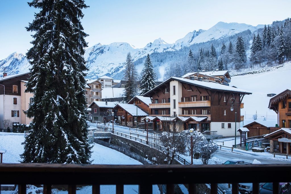 Vue balcon chambre familiale hiver
